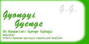 gyongyi gyenge business card