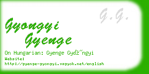 gyongyi gyenge business card